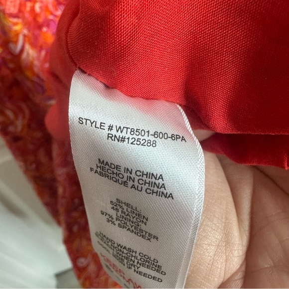 Jason Wu Linen floral paisley Midi dress size Small vacation summer resort - Picture 6 of 10